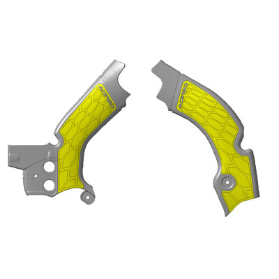 Main image of Acerbis X-Grip Frame Guards (Gray/Yellow) RMZ450 08-17