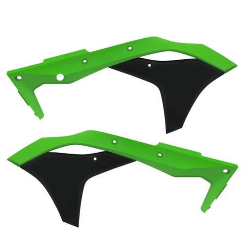 Main image of Acerbis Radiator Shrouds (Green/Black) KX250F 17-19