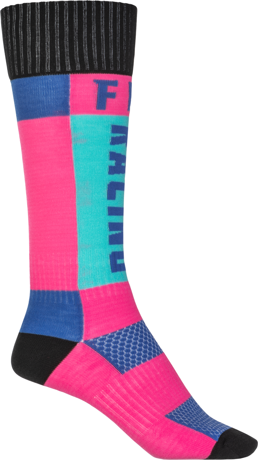 Main image of 2022 Fly Racing Youth MX Socks Thick (Pink/Blue)