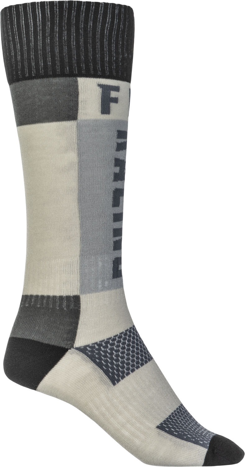 Main image of 2022 Fly Racing Youth MX Socks Thick (Grey/Black)