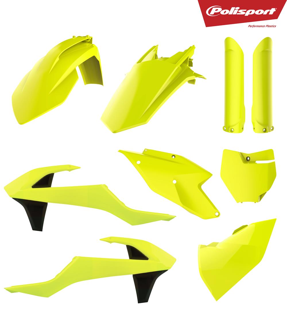 Main image of Polisport Plastic Kit (Flo Yellow) KTM 16-18