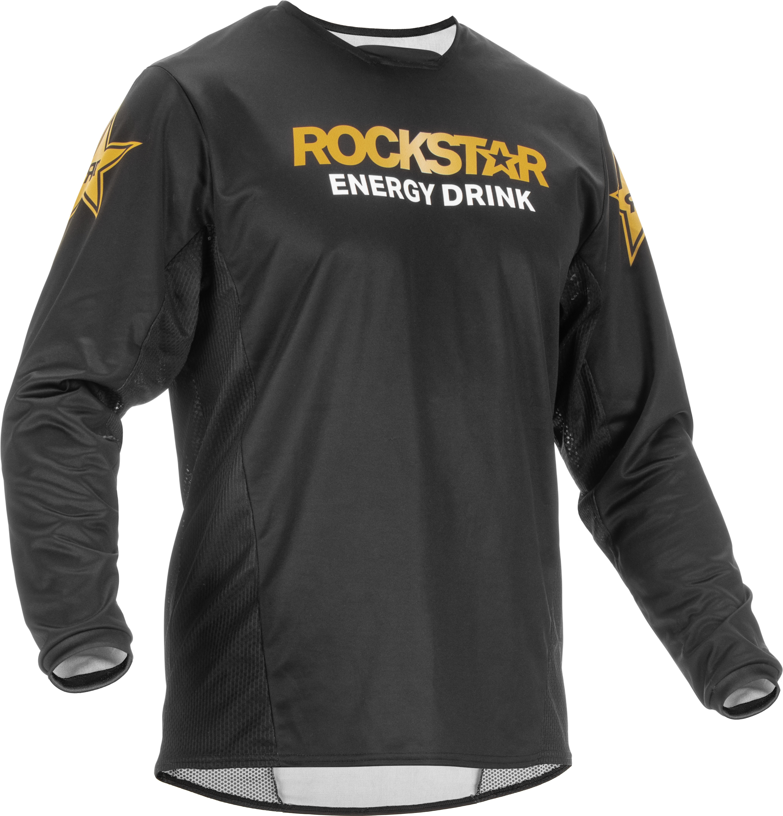 Main image of 2022 Fly Racing Kinetic Rockstar Jersey (Black/Gold)