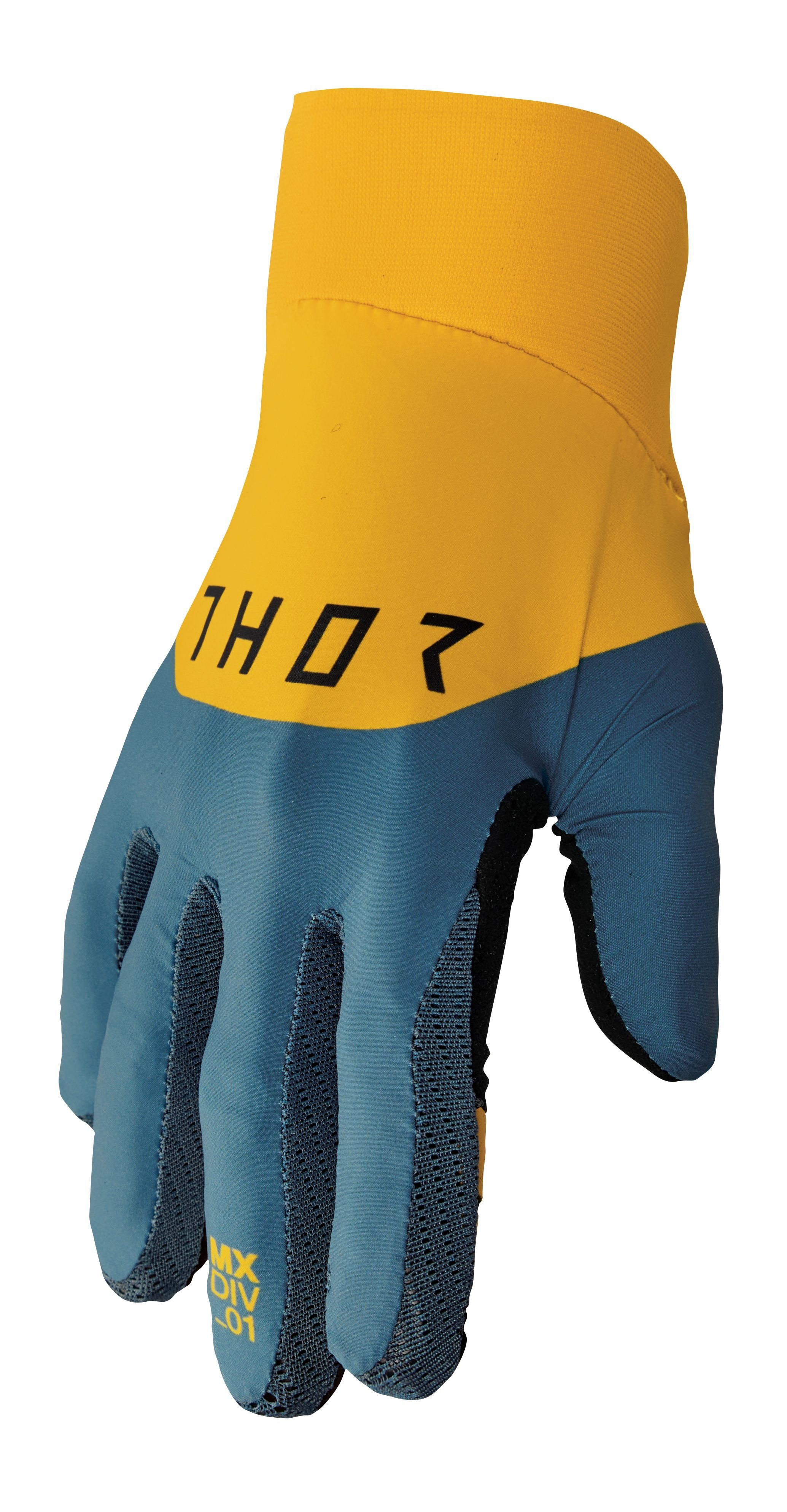 Main image of 2023 Thor Agile Rival Gloves (Teal/Yellow)