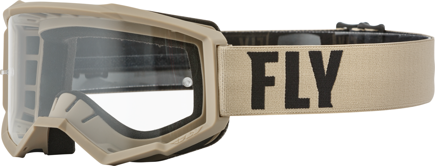 Main image of 2022 Fly Racing Focus Goggle Clear Lens (Khaki/Brown)