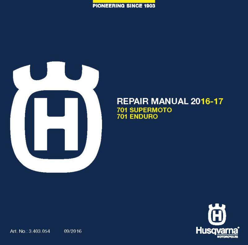 Main image of Husqvarna DVD Repair Manual 701 Enduro/Supermoto 16-19