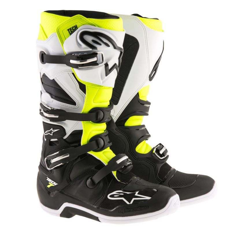 Alpinestars Tech 7 Enduro Boot (Black/White/Flo Yellow): AOMC.mx