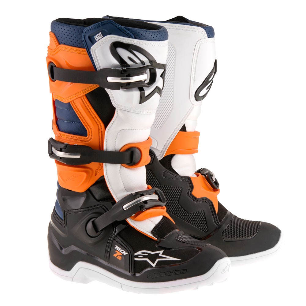 Main image of Alpinestars Tech 7S Youth Boots (Orange/Blue)