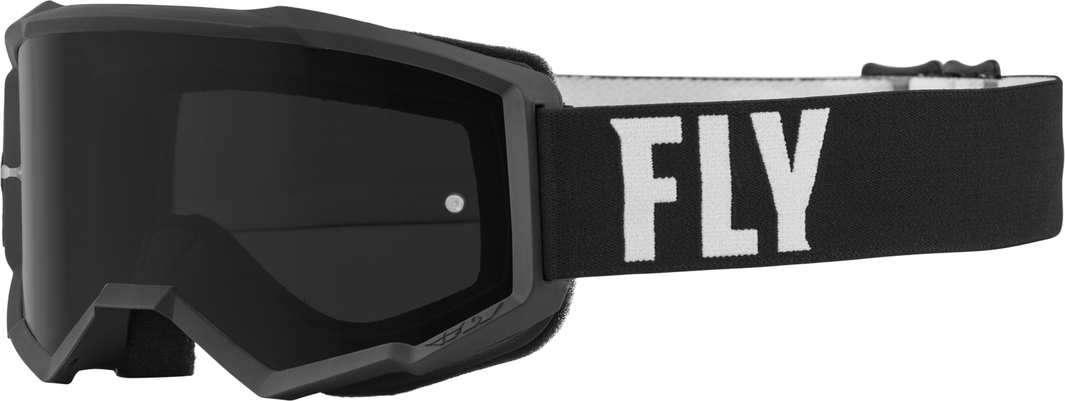 Main image of 2022 Fly Racing Focus Sand Goggle with Smoke Lens (Black/White)