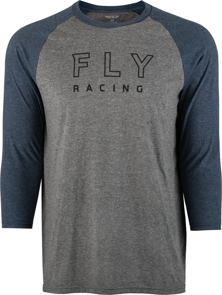 Main image of 2023 Fly Racing Renegade 3/4 Sleeve Tee (Gray Heather/Navy)