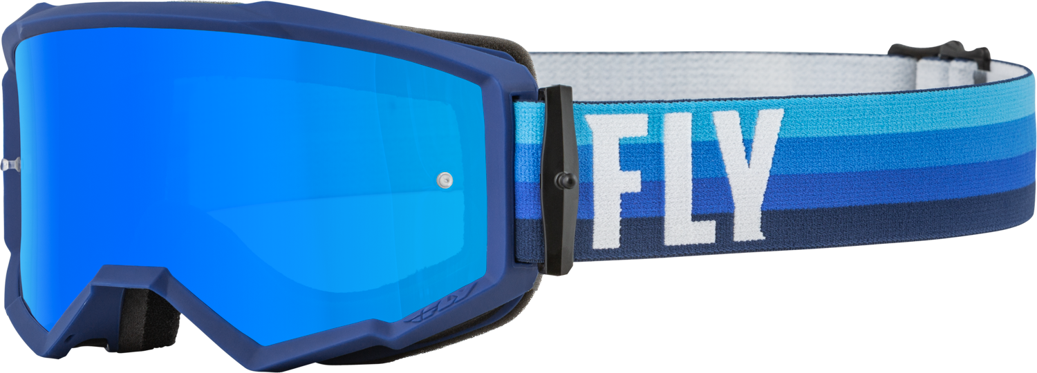 Main image of Fly Racing Zone Goggle with Sky Blue Mirror/Smoke Lens (Black/Blue)