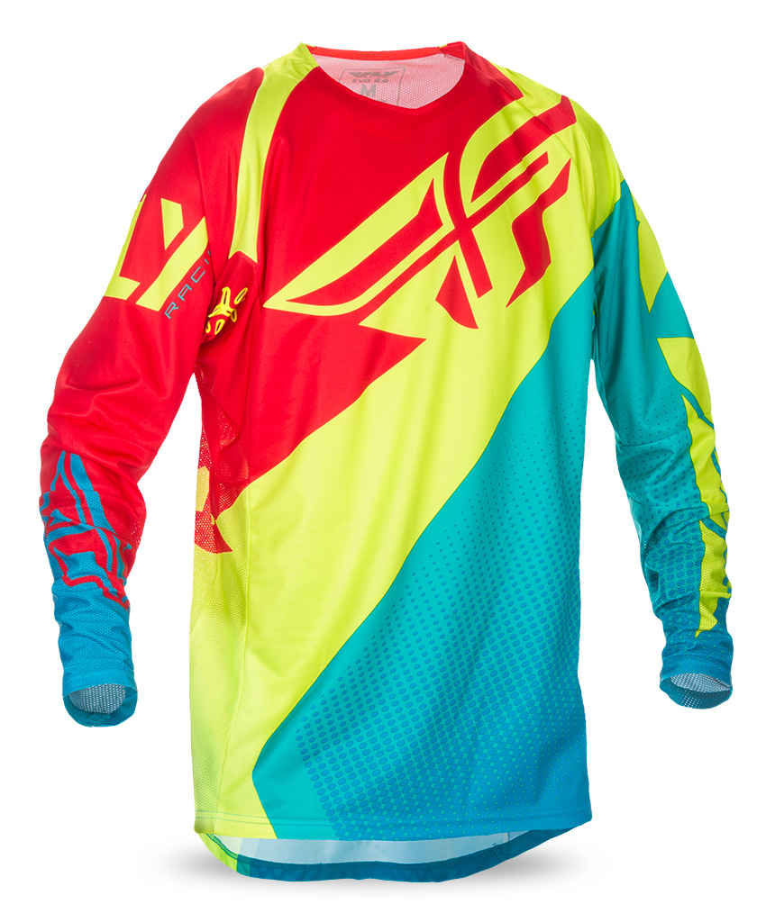 Fly Racing Evo 2.0 Jersey (Drk Tel/Hi-Vis): AOMC.mx