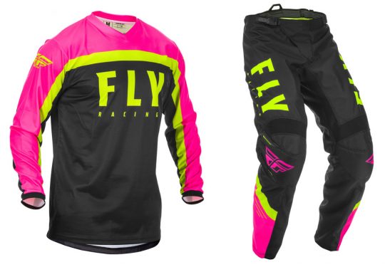 Fly 2020 F-16 Youth Motocross Riding Race Gloves Neon Pink Black Hi-Vis 