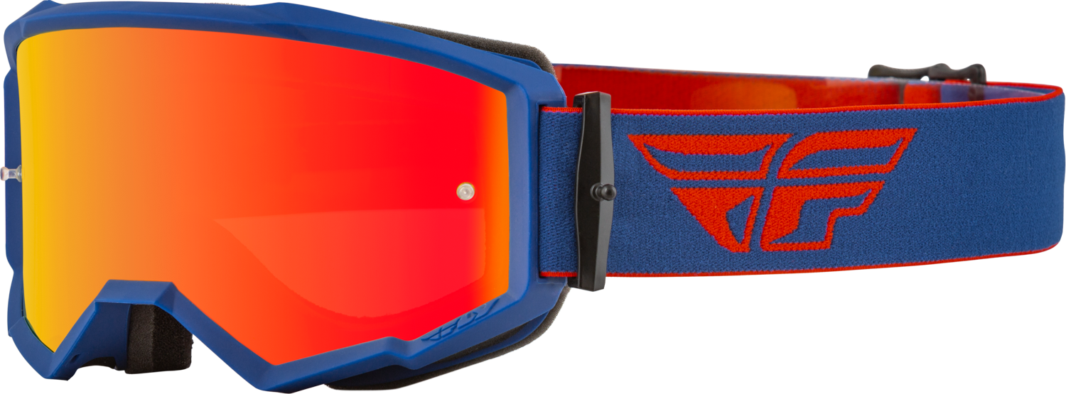 Main image of Fly Racing Zone Goggle with Red Mirror/Amber Lens (Red/Navy)