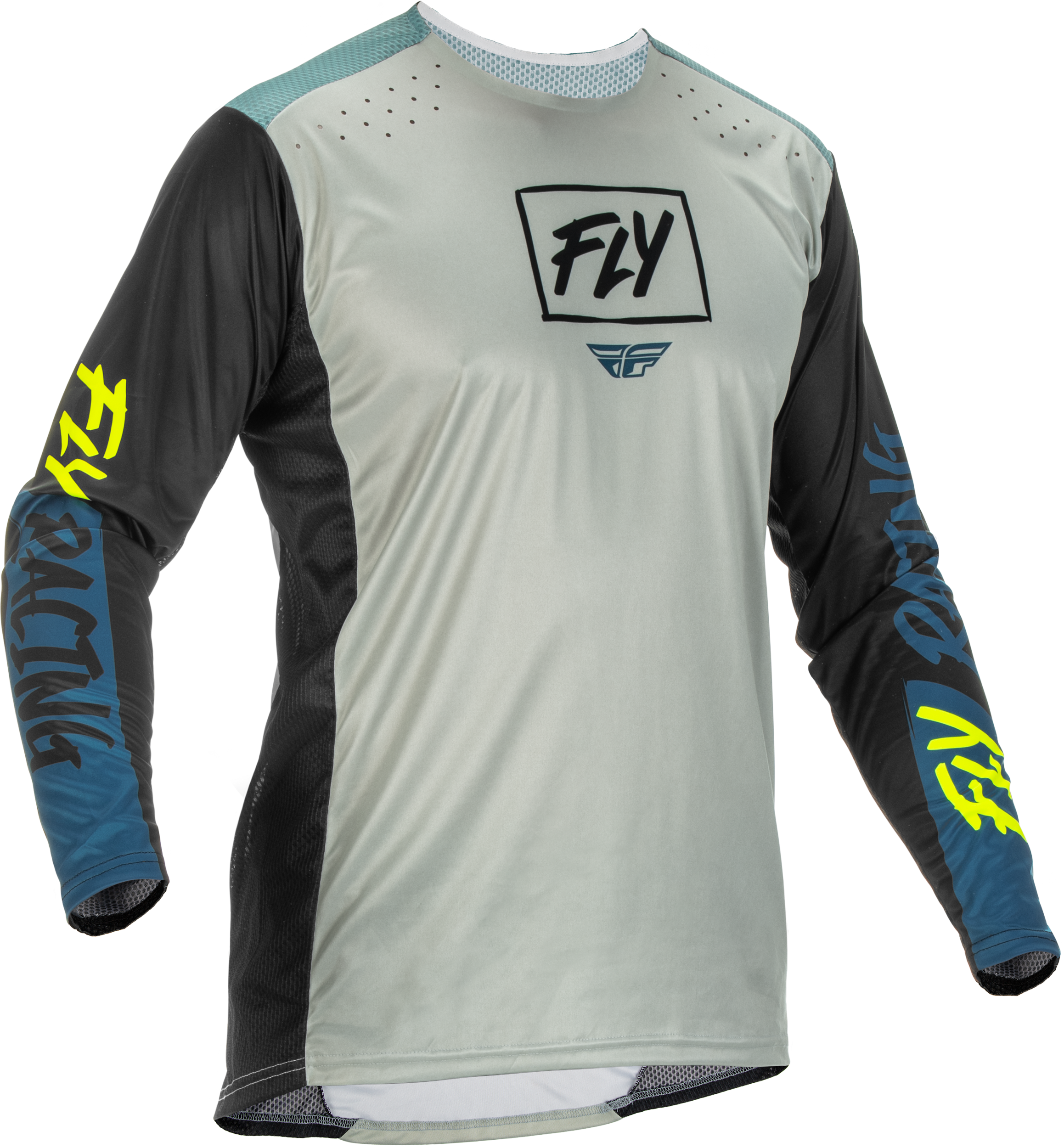 Main image of Fly Racing Lite Jersey (Grey/Teal/Yellow)