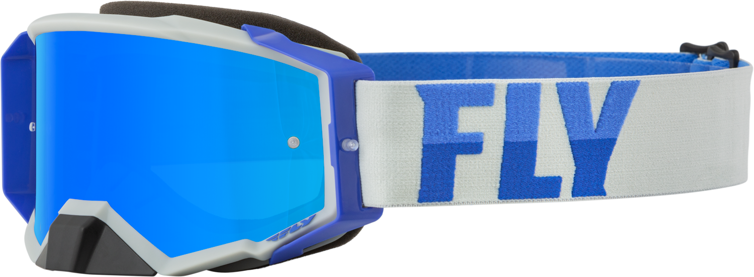 Main image of Fly Racing Zone Pro Goggle with Sky Blue Mirror/Smoke Lens (Grey/Blue)