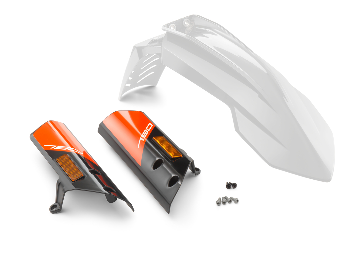 KTM High Front Fender Kit 790/890 Adventure (White): AOMC.mx