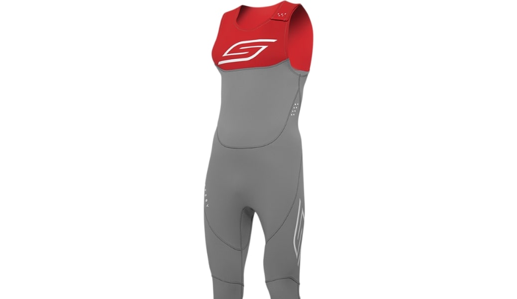 Main image of 2021 Slippery Breaker John and Jacket Wetsuit (Charcoal/Red)