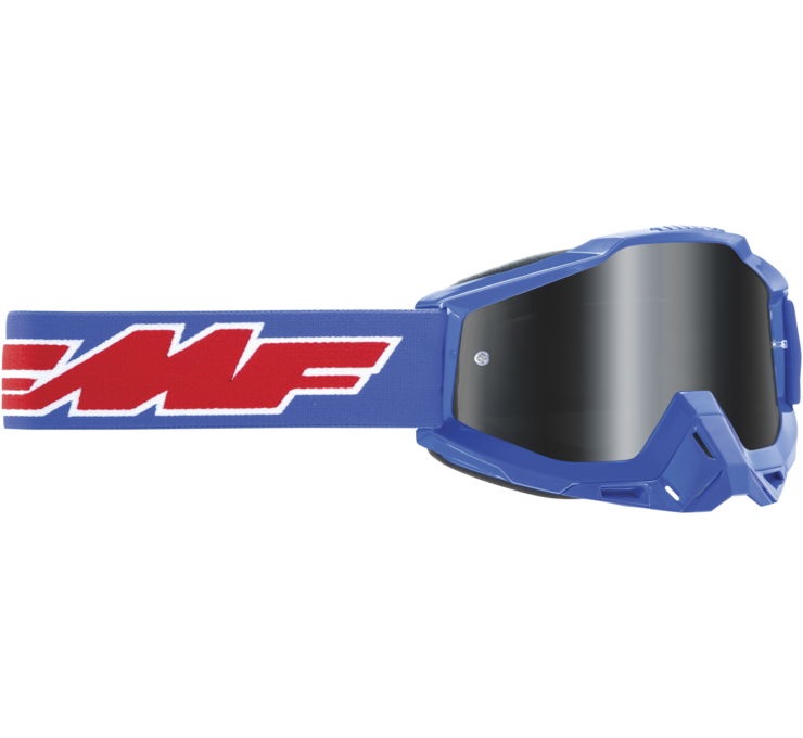 AOMC.mx FMF PowerBomb Sand Goggle (Rocket Blue with Smoke Lens)