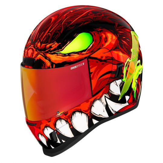 red graphic helmet