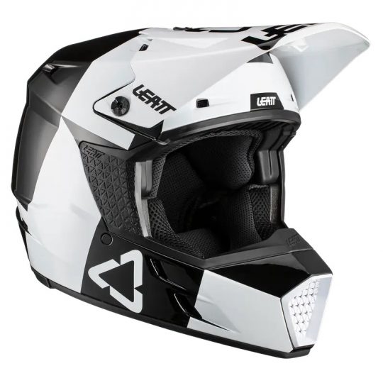 Leatt Moto 3.5 Junior Helmet V21.3 (Black/White)