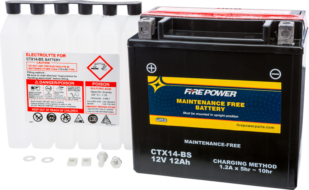 Main image of Fire Power Maintenance Free Battery CTX14-BS