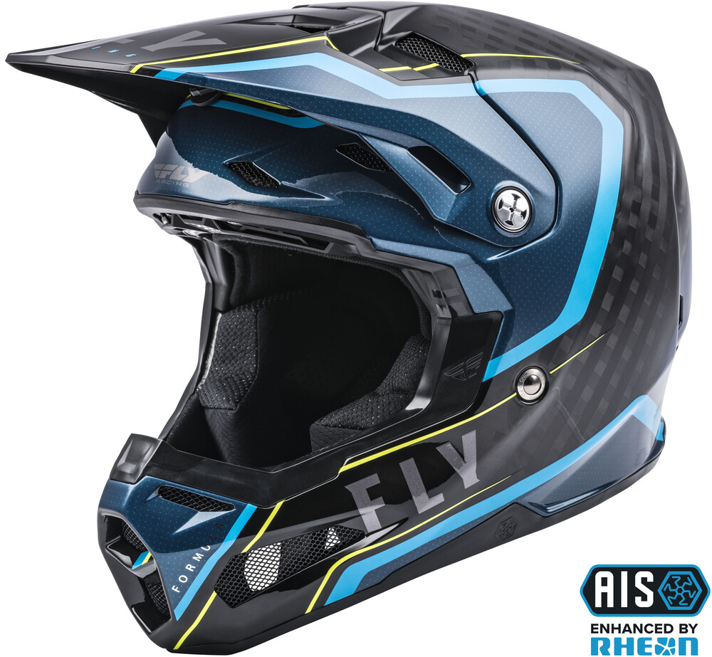 Main image of Fly Racing Youth Formula Carbon Axon Helmet (Black/Blue/Hi-Vis)