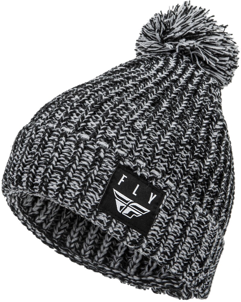 Main image of Fly Racing Pom Beanie (Black/White)