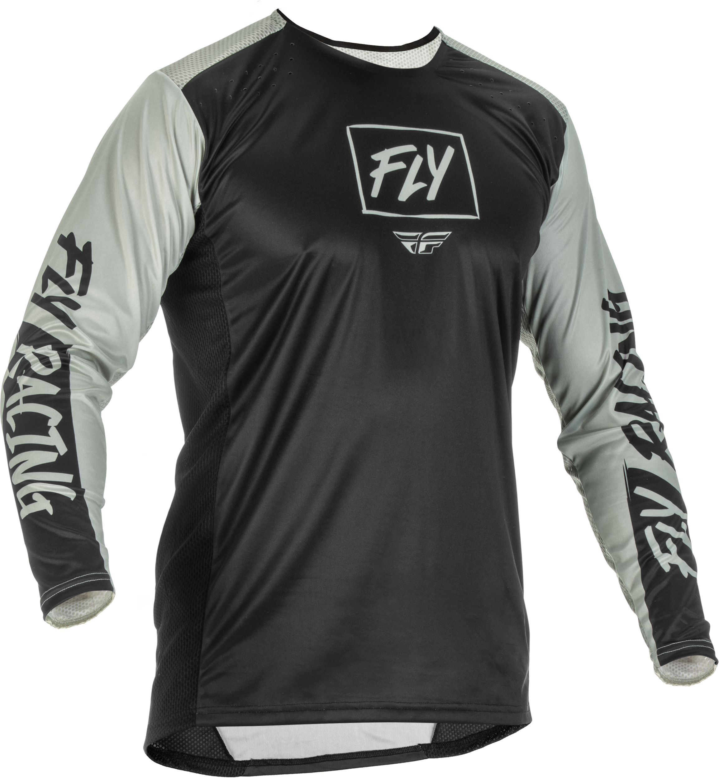 2022 Fly Racing Lite Gear Set (Black/Grey): AOMC.mx