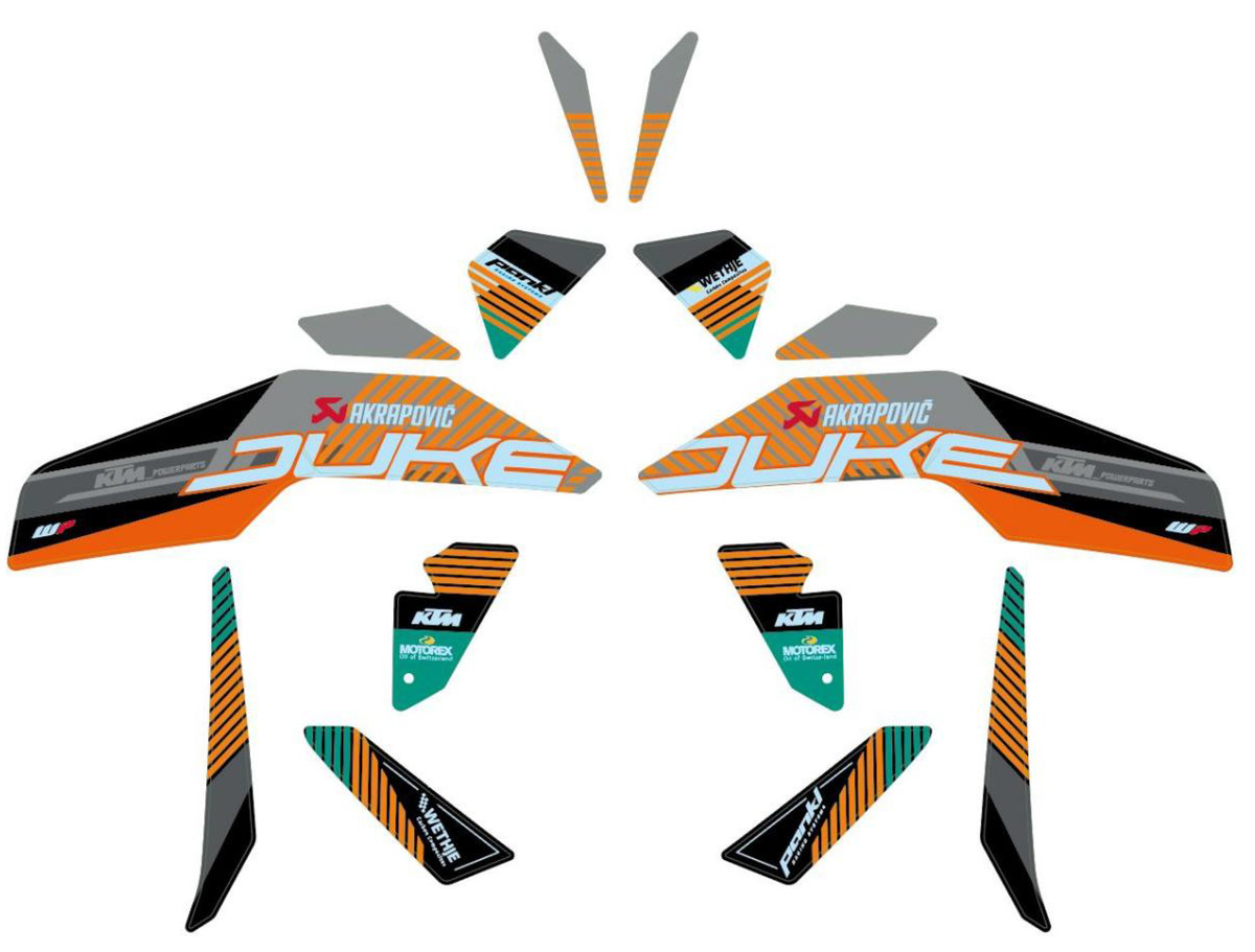 Main image of KTM Factory Graphics Kit 390 Duke 17-21