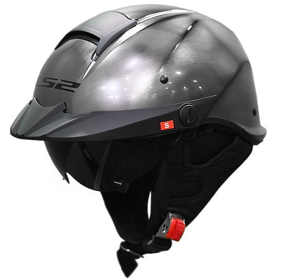 AOMC.mx 2021 LS2 Rebellion Solid Half Helmet (Grey)