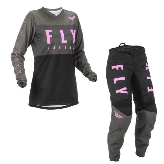 Grey/Black/Pink, 26 Fly Racing 2022 Youth Girl's F-16 Pants 