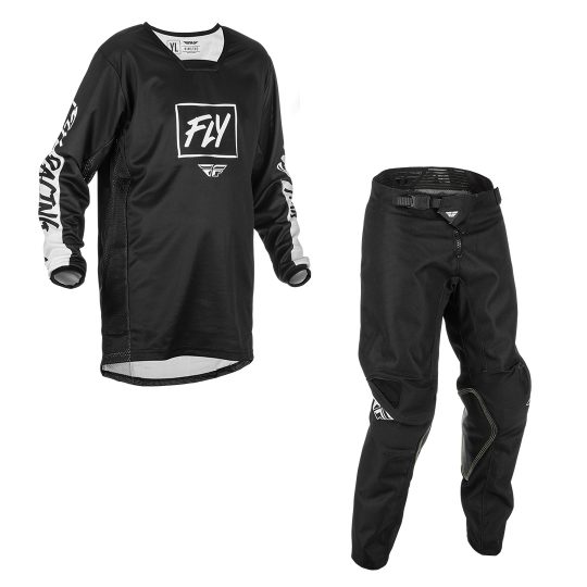Fly Racing Youth Kinetic Rebel Jersey Black/White - on Sale!