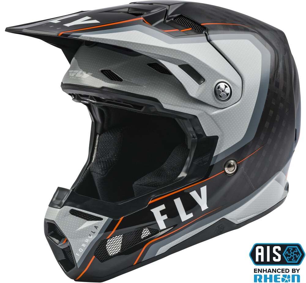 Main image of Fly Racing Youth Formula Carbon Axon Helmet (Black/Grey/Orange)