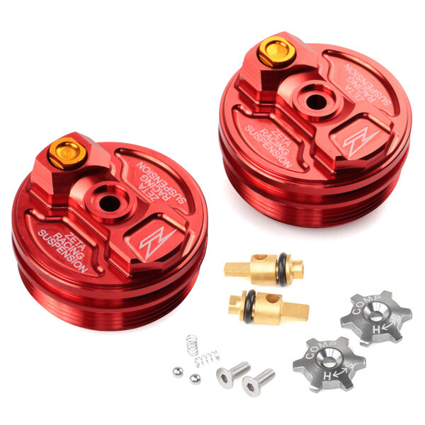 Main image of Zeta Fork Top Cap (Red) Suzuki RMZ450 Showa