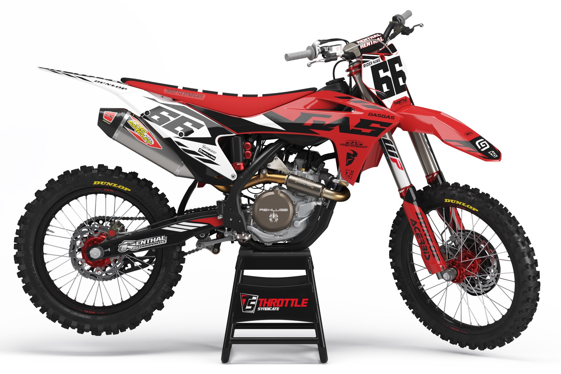 AOMC.mx: Throttle Syndicate GasGas Graphic Kit (Red/Black/White)