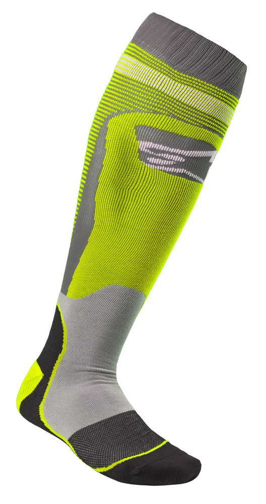 Main image of Alpinestars MX Plus-1 Socks (Yellow Fluo/Cool Gray)