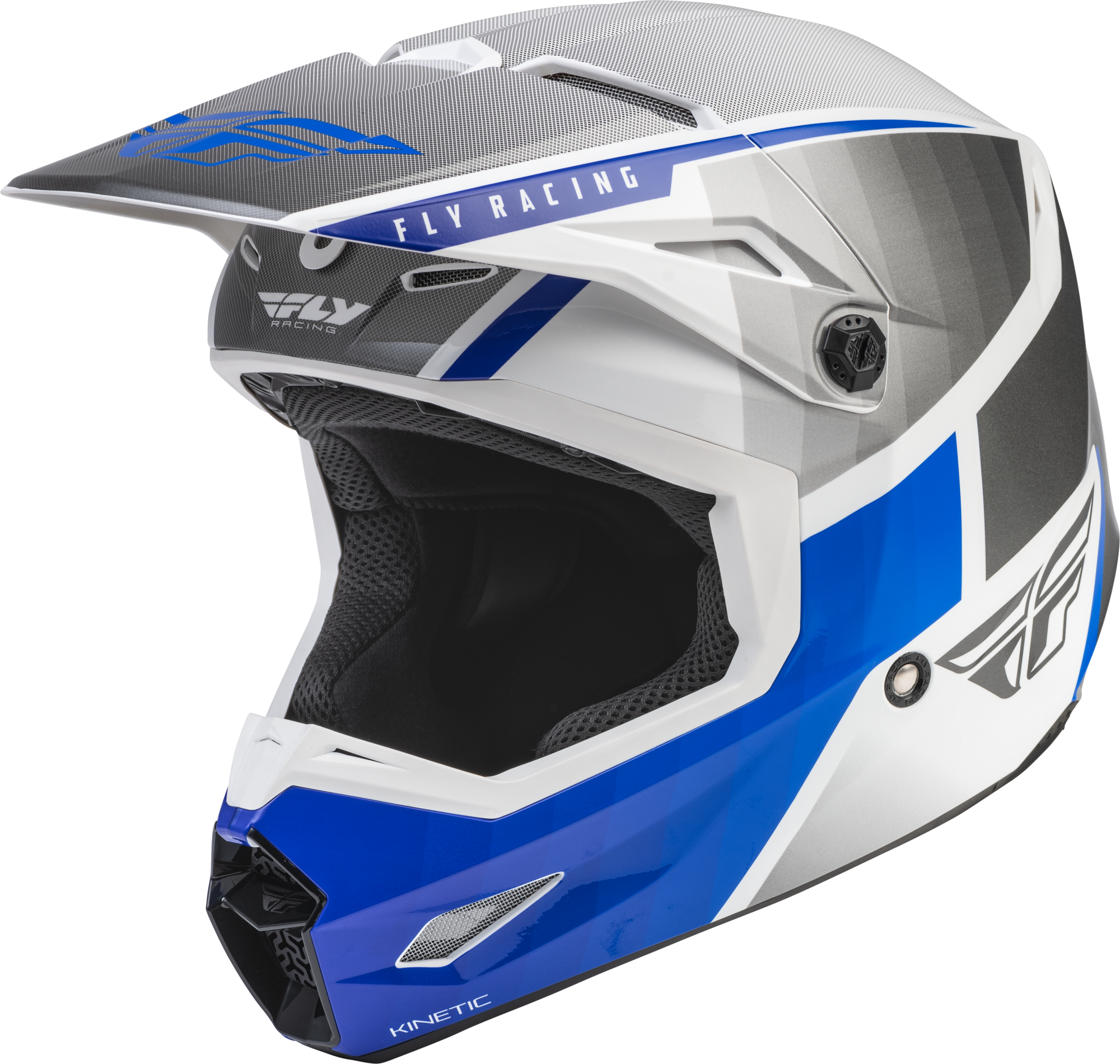 Main image of Fly Racing Kinetic Drift Helmet (Blue/Charcoal/White)