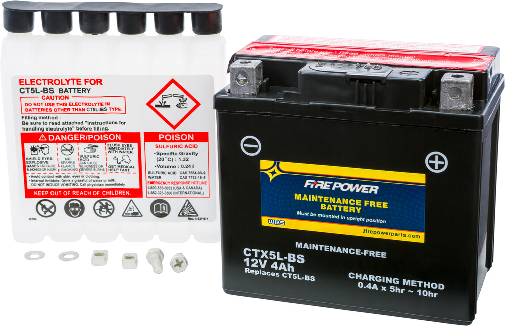 Main image of Fire Power Maintenance Free AGM Battery CTX5L-BS