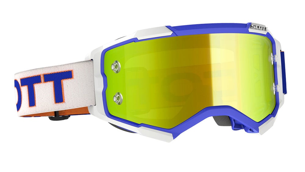 Main image of Scott Retro Fury Goggles (White/Blue)