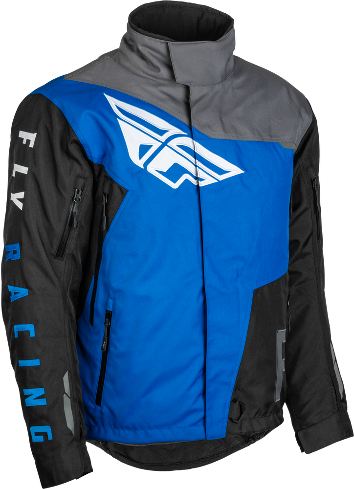 2022 Fly Racing SNX Pro Jacket (Black/Grey/Blue): AOMC.mx