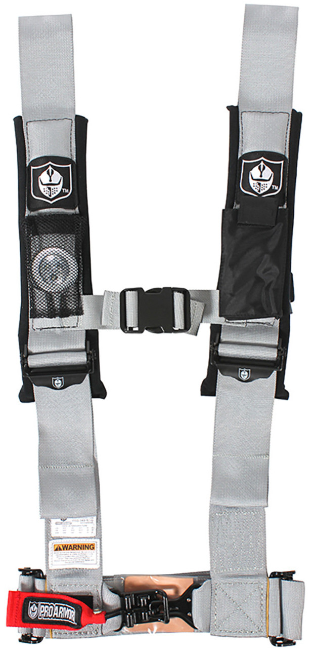 Main image of Pro Armor 4-Point Harness 3" Pads (Silver)