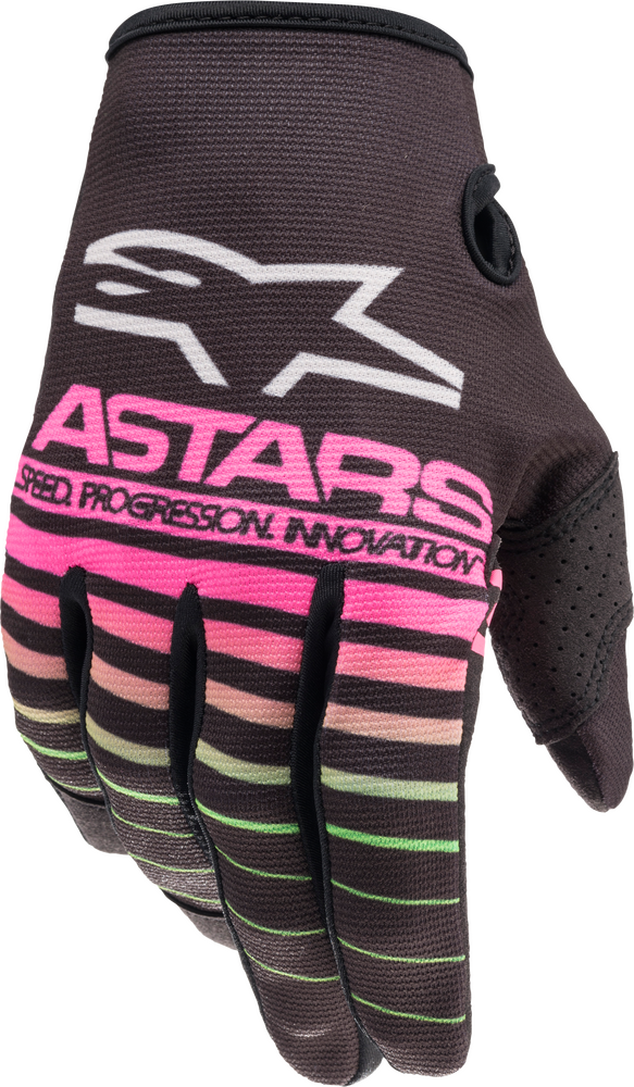 AOMC.mx 2022 Alpinestars Youth Radar Gloves (Black/Pink/Green)