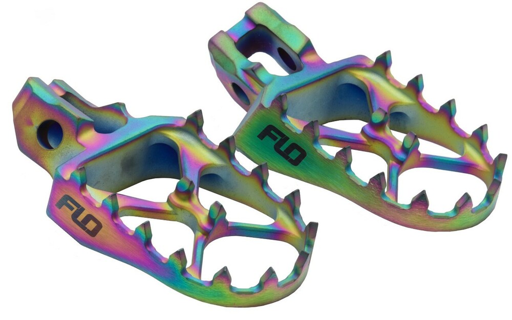 Main image of Flo Titanium Footpegs (Jet Fuel) Honda/Kawasaki