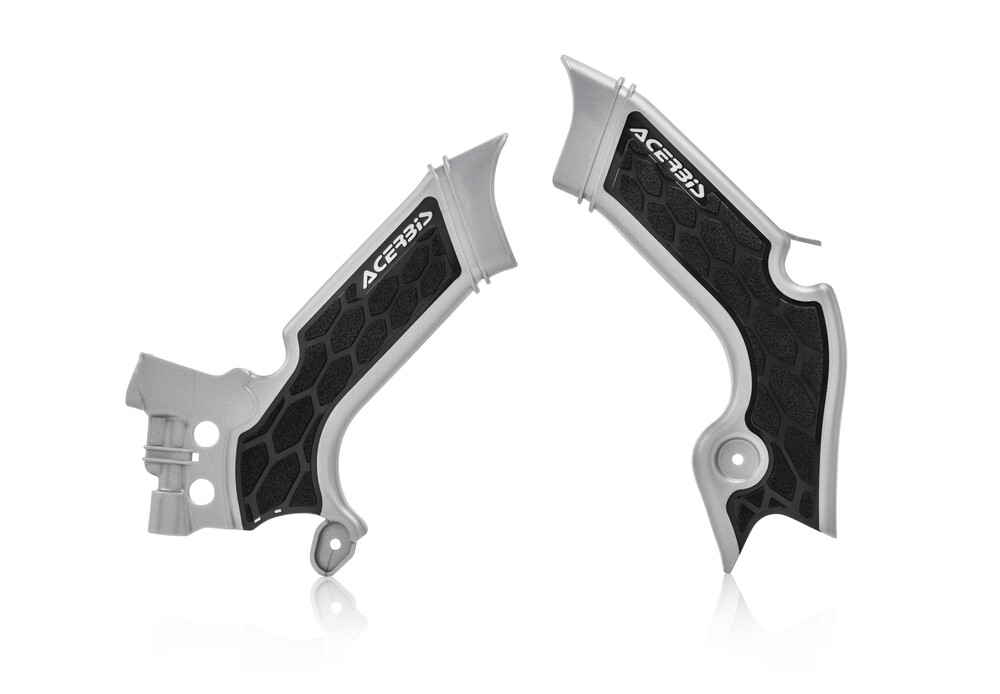 Main image of Acerbis X-Grip Frame Guards (Silver/Black) KX450 19-22