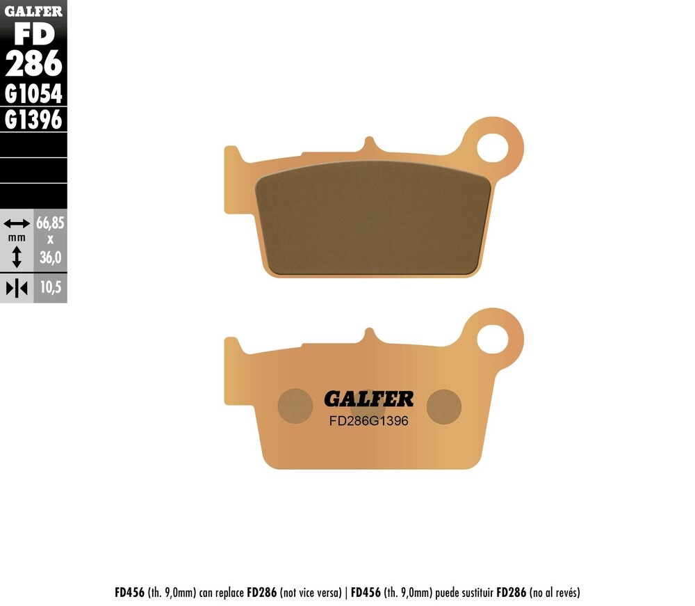 Main image of Galfer Rear Brake Pads Sintered FD286G1396