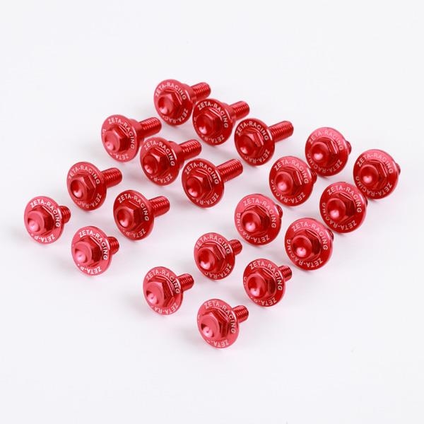 Main image of Zeta Aluminum Body Bolt Kit (Red) CRF450R 21-22