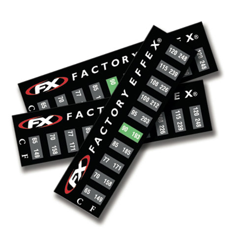 13-8443 Factory Effex Temperature Sticker 3 Pack MX ATV Motorcycle