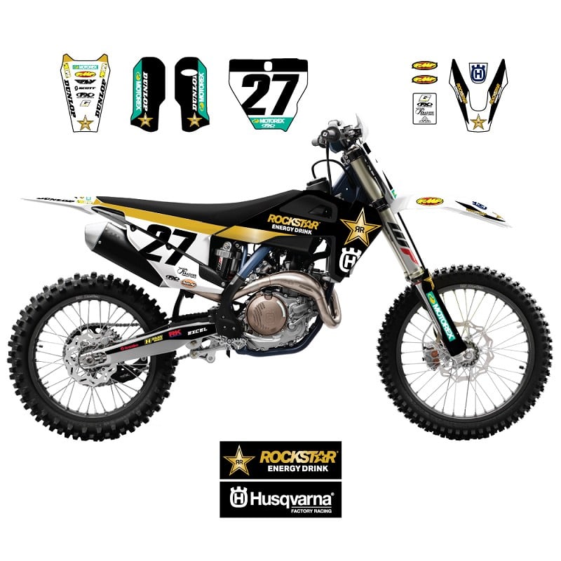 Main image of 2022 Rockstar Husqvarna Custom Factory Graphic Kit