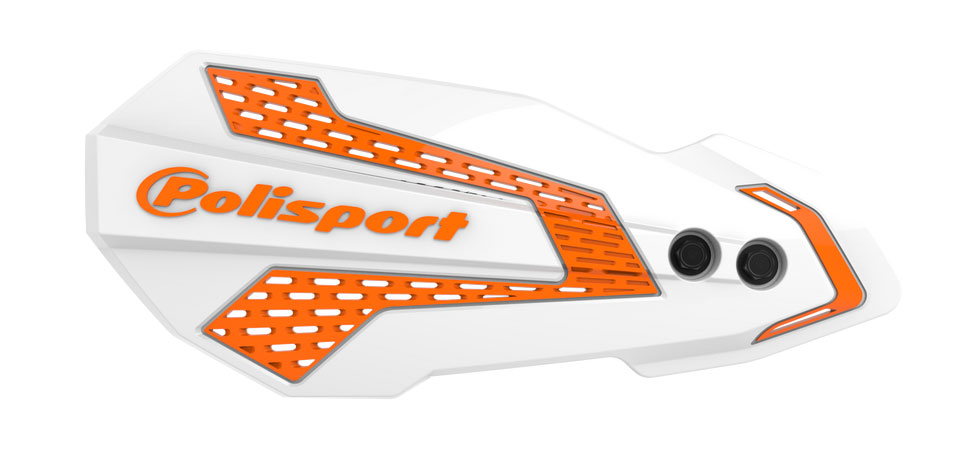 Main image of Polisport MX Flow Handguards (White/Orange) KTM 14-22