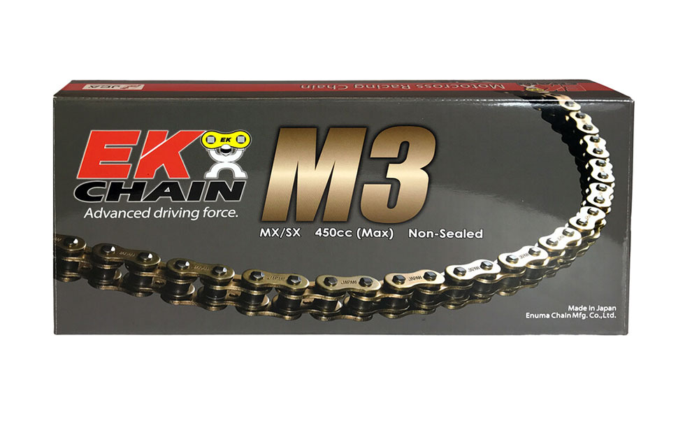 Main image of EK M3 520 Lightweight Racing Chain (Gold)